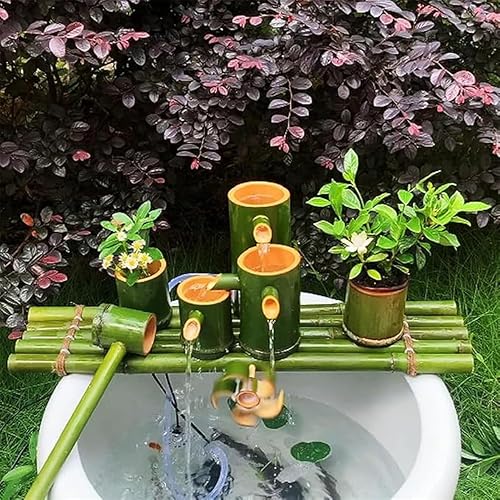 Handmade Bamboo Water Fountain Kit - Zen Feng Shui Outdoor