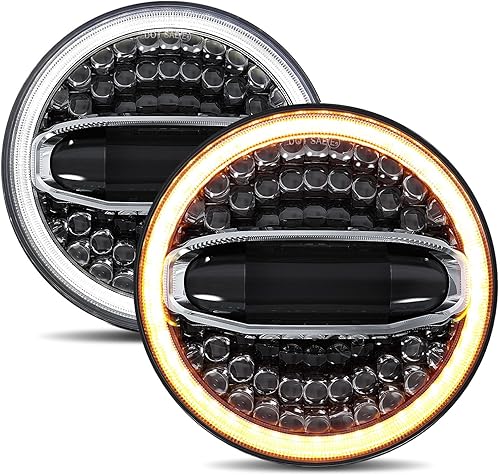 Miniatura 8 de Faros delanteros LED de 7 pulgadas H6024 redondos sin halo compatibles con Jeep Wrangler TJ LJ CJ JK JKU Ford Chevy GMC Miata, etc. Reemplazo de