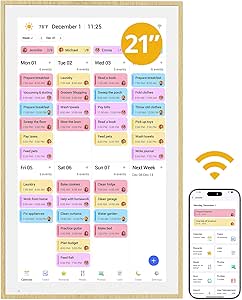 Amazon.com: Dragon Touch Digital Calendar 21 inch, Electronic Wall ...