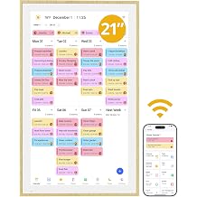 Dragon Touch Digital Calendar 21 inch, Electronic Wall Calendar with Interactive Touch Screen, Smart Family/Home Gift for Schedule Reminders, Task Rewards, Chort Chart and Digital Picture Frame
