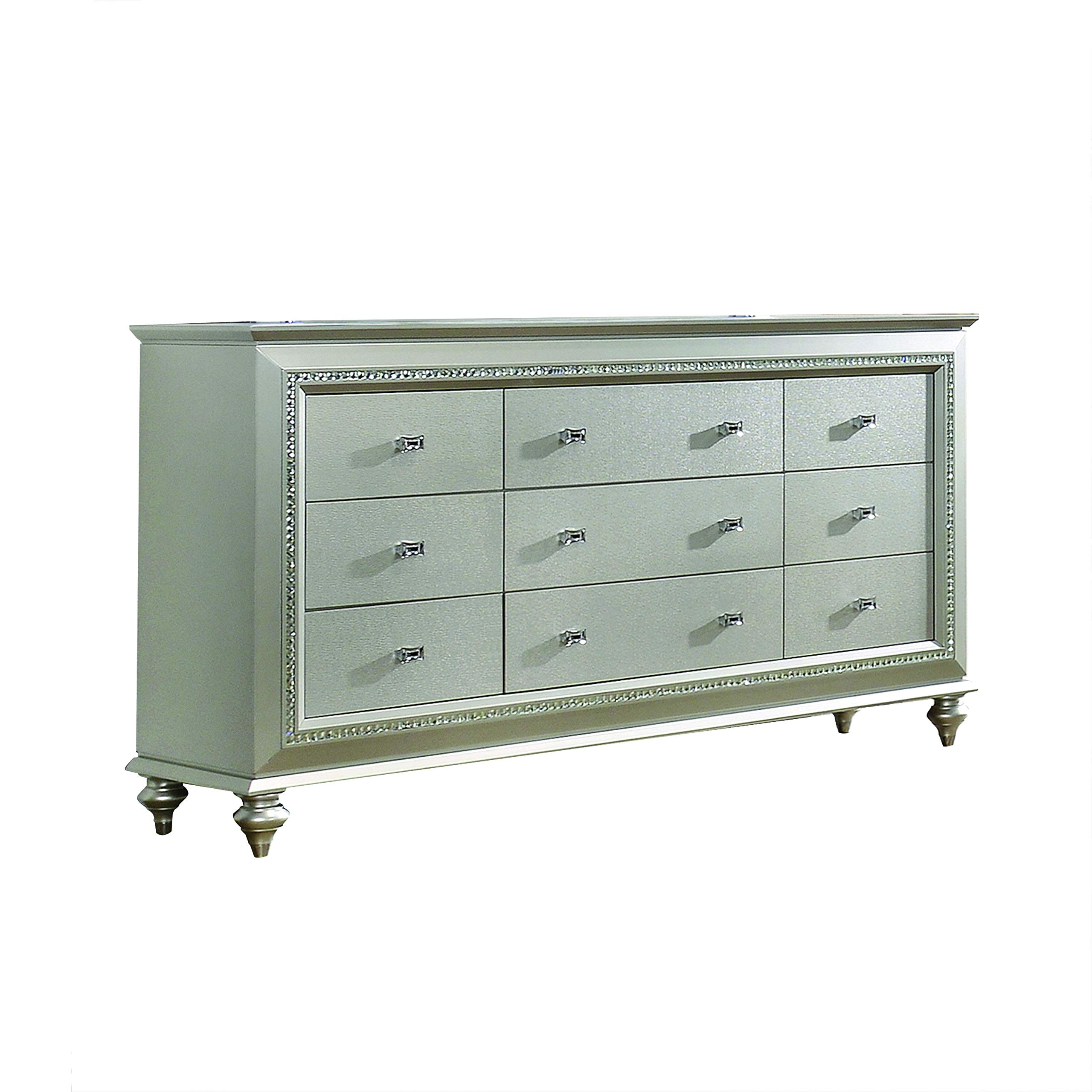 dresser champagne Amazon.com: Acme Kaitlyn Rectangular Wood 9-Drawer Dresser with in Champagne  White : Home & Kitchen
