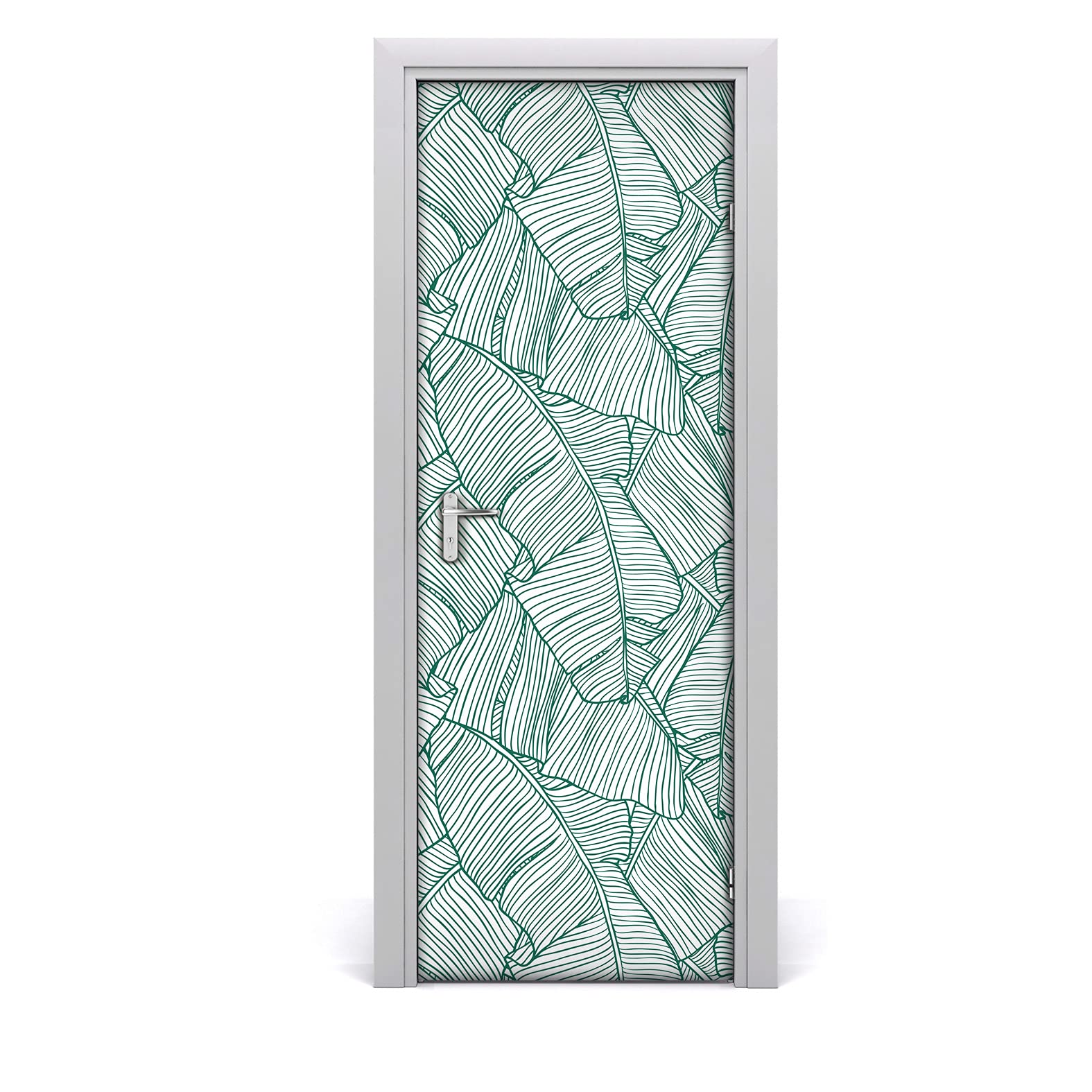 Autocollant de porte décoration papier peint mural magic-stick feuilles d'aqua