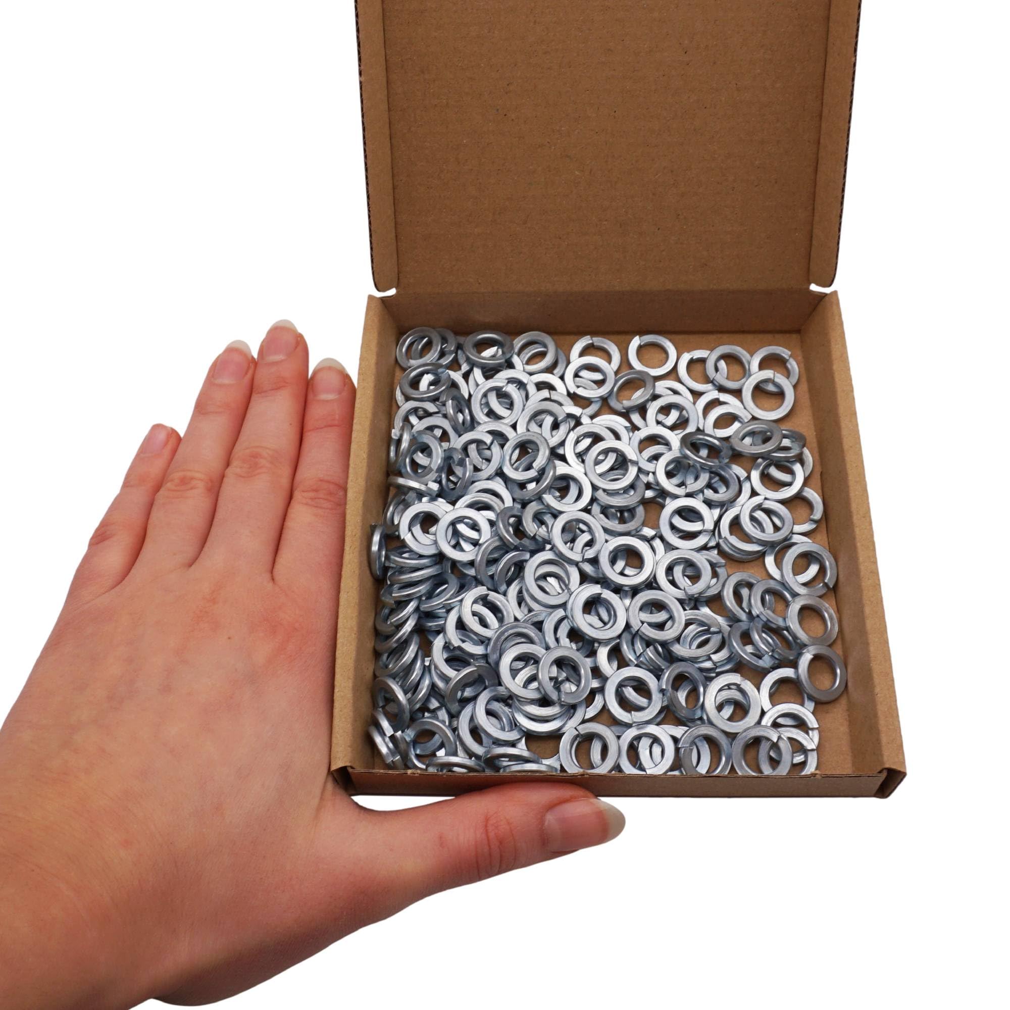 SKIR'CO (200 pcs) Zinc Plated DIN127 Spring Lock Washers M8, Metal Washers, Spring Split Lock Washers - Image 4