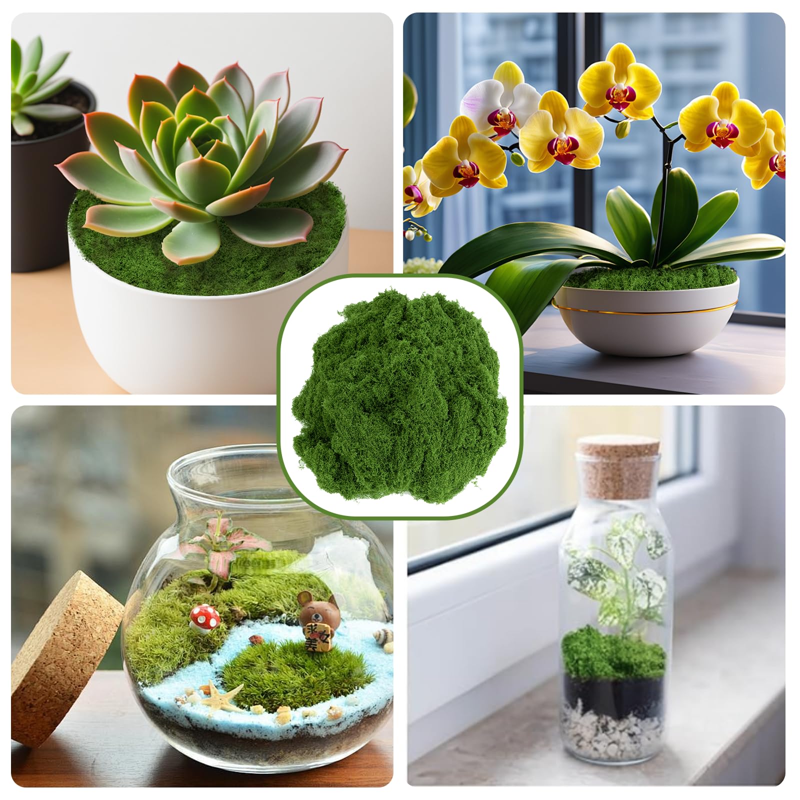 Amazon.com: homekoey Fake Green Moss for Potted Plants,Artificial Moss for  Crafts Indoor,DIY Table Decorating Fairy Garden Accessories Wedding Party  Floral Decor Outdoor : Arts, Crafts & Sewing