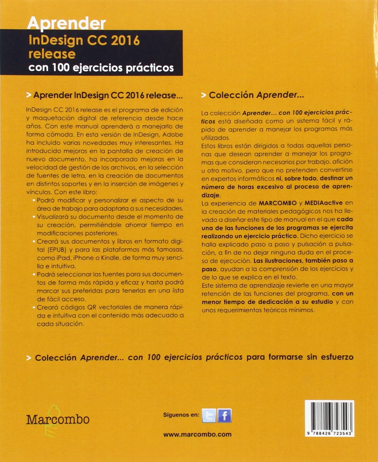Aprender InDesign CC 2016 release con 100 ejercicios prácticos