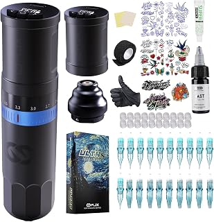WJX W3 Wireless Tattoo Gun Kit, 2.4‑4.2mm Adjustable Stroke