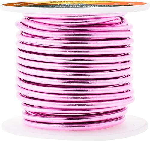 Vista 723 de Mandala Crafts Alambre de aluminio anodizado de calibre 8 para hacer joyas, alambre neutro flexible de color de 128 pies, flexible y flexible