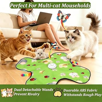 Interactive Cat Toys for Kitten & Adult Cats 3-in-1 Touch Activated