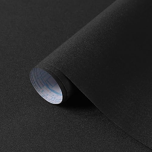 Vista 73 de HeloHo Papel tapiz de color azul claro sólido de 118 x 15.7 pulgadas, papel de pared con textura mate, autoadhesivo, extraíble, impermeable