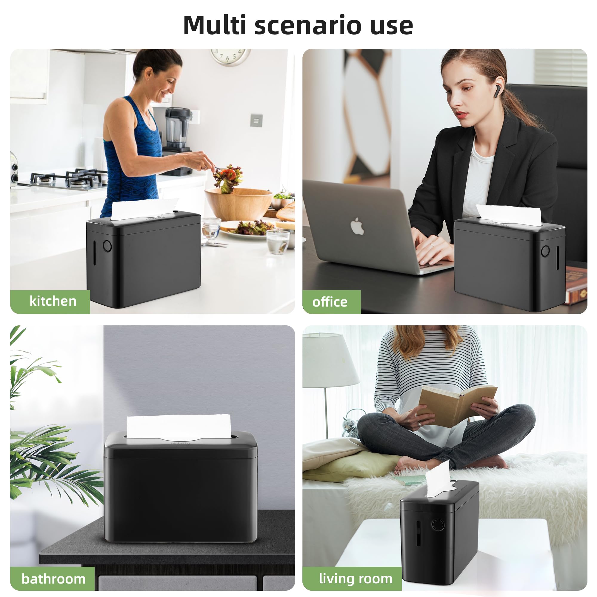 Dispenser Carta Asciugamani, Dispenser di Asciugamani da Banco, Dispenser Salviette Bagno, Commerciale Bagno Cucina Tavolo, Nero