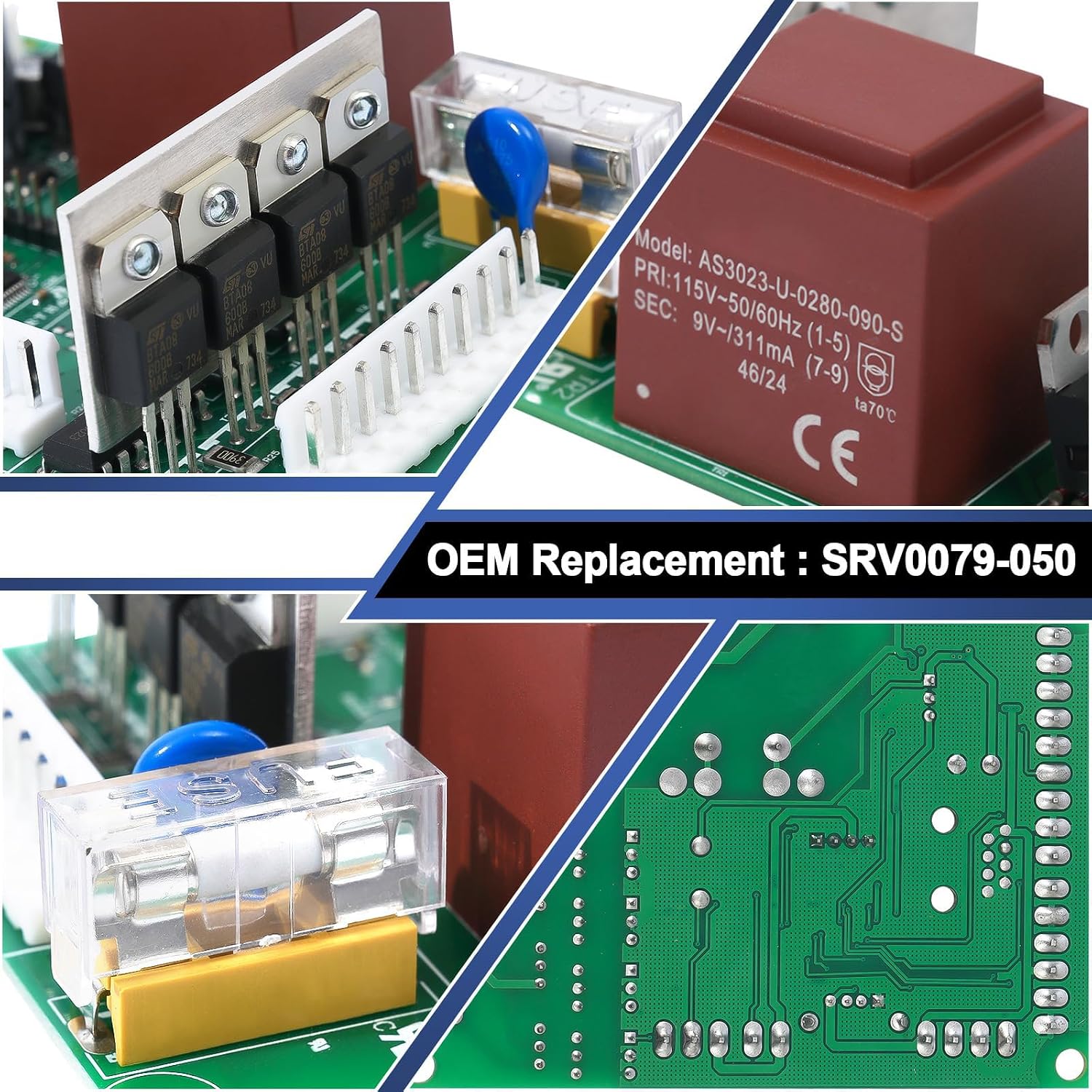 Plug and Play Circuit Control Board SRV7079 050 for PelPro and Pleasant Hearth PH35PS Models Enhances PelPro Replacement Circuit Board