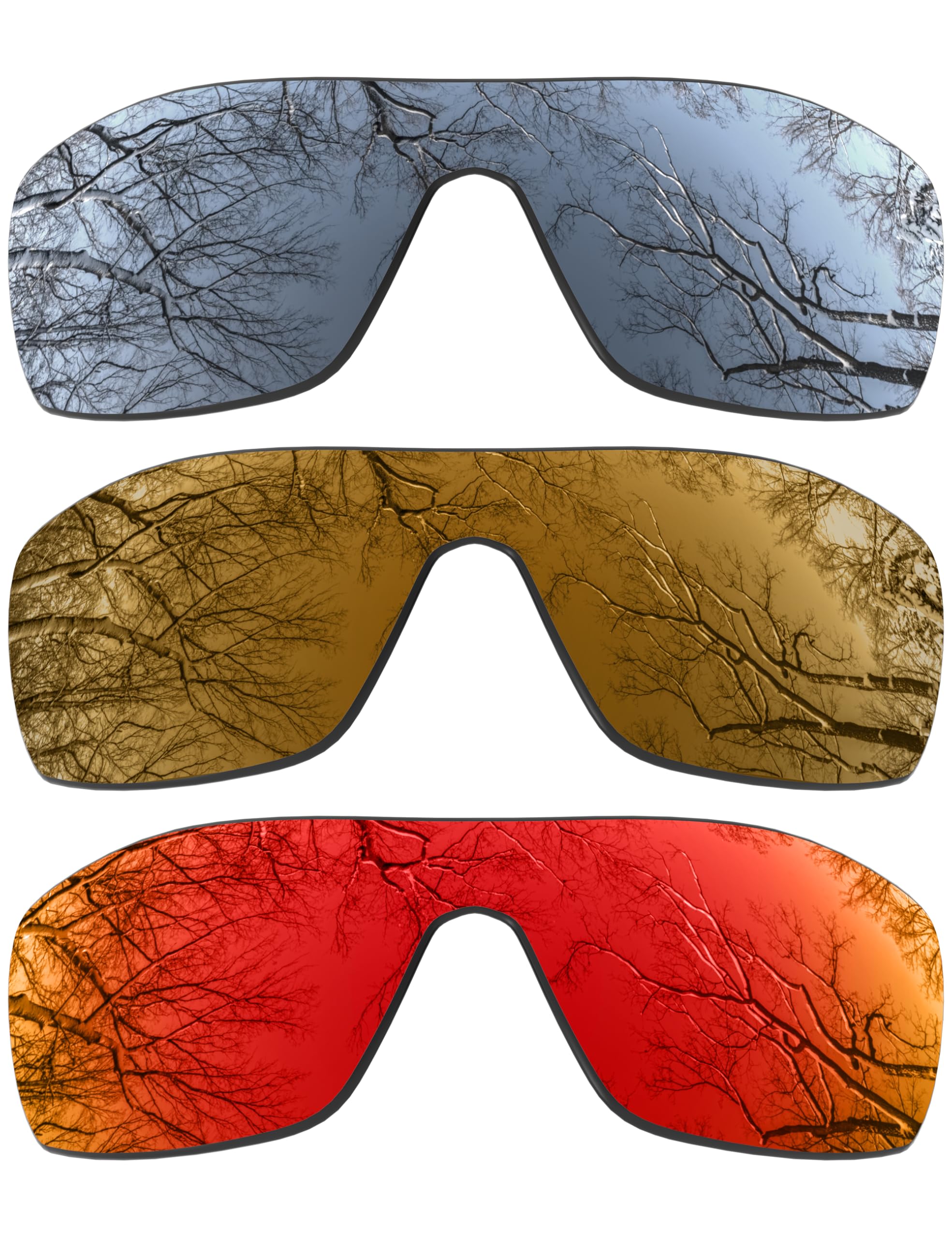 ToughAsNails 3 Pair Polarized Replacement Lenses for Oakley Oil Rig Pack-SBF1
