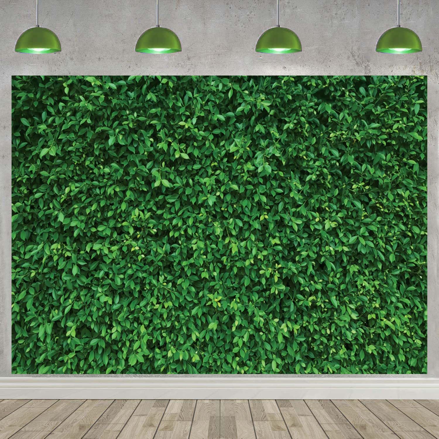 2.1x1.5m Sfondo verde foglie Natura verde erba muro fotografia sfondo neonato Baby Shower matrimonio compleanno decorazioni Banner Photo Booth oggetti di scena