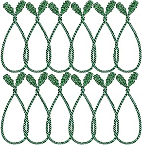 Shappy Christmas Garland Ties Banister Ties Christmas Decorative Twist Ties Reusable and Flexible Twist Ties for Garland, Garland Ties for Banister Home Decoration (Green,12 Pieces)