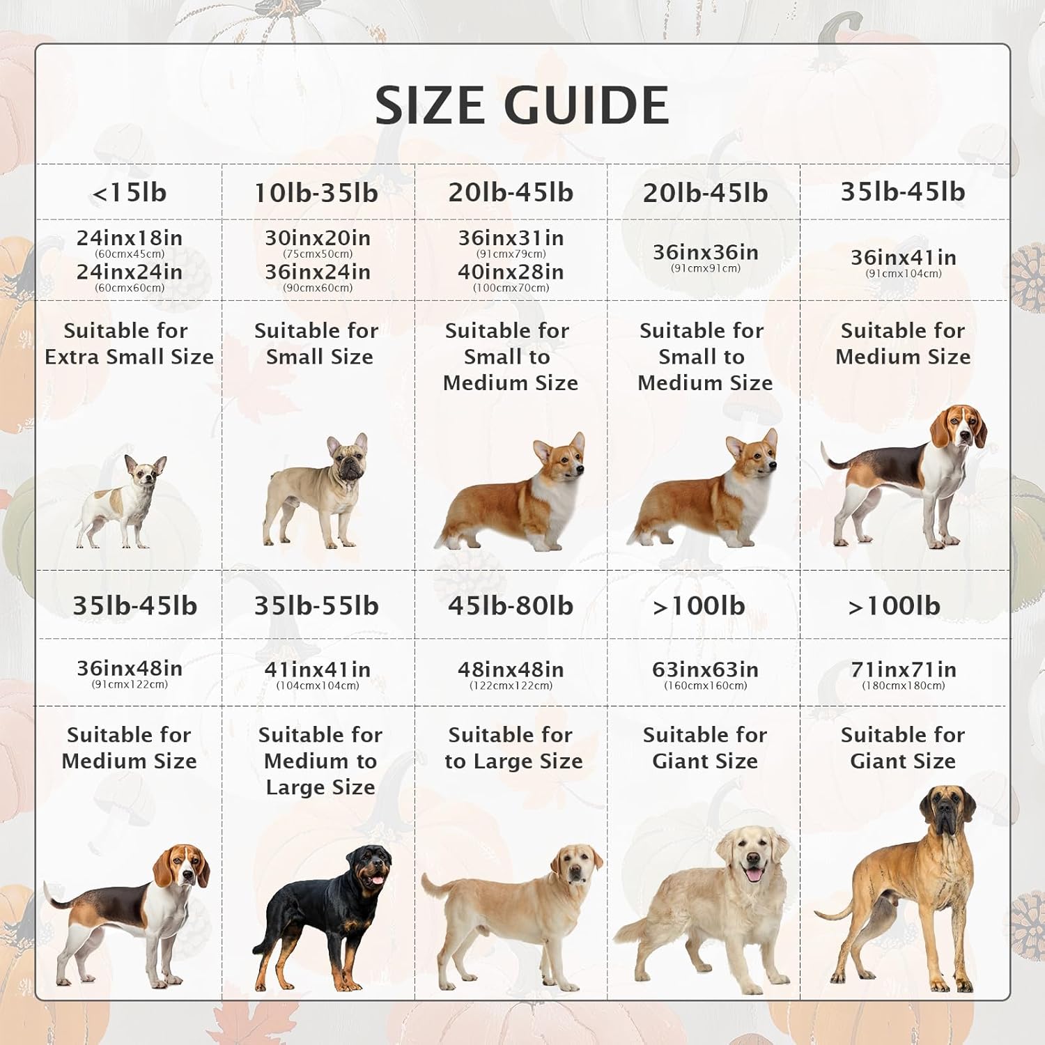IEUUMLER Washable Pee Pads for Dogs, 2 Pack Pumpkin Pattern Reusable Waterproof Puppy Potty Pads, Non-Slip Absorbent Pet Training Pads for Playpen Crate Bed EU016 Grey Pumpkin, 36x36