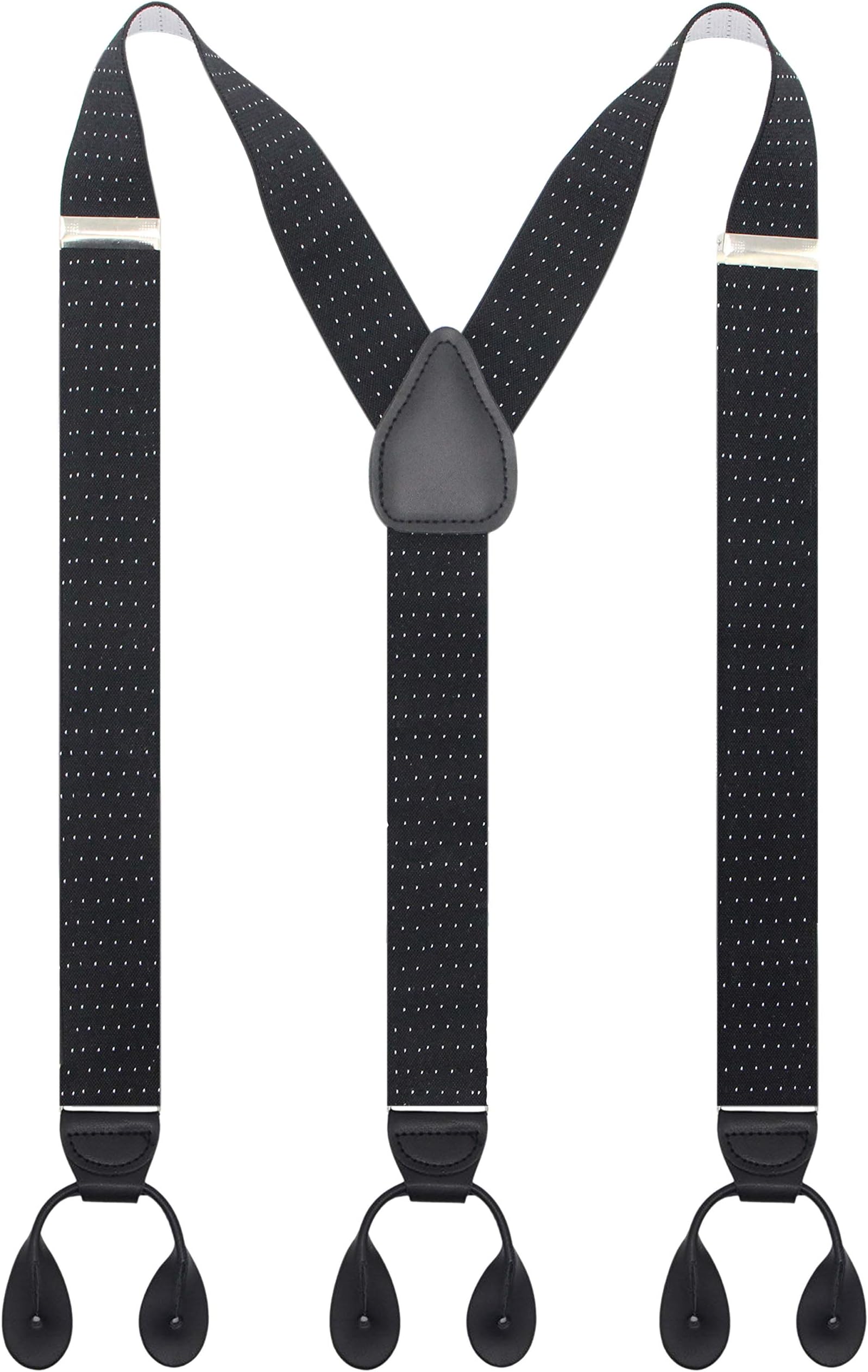 'Timiot Y Back Button 1.4'' Suspenders for Men with Stylish Leather Button Ends Long Lasting Stretch Ultimate Fashion'