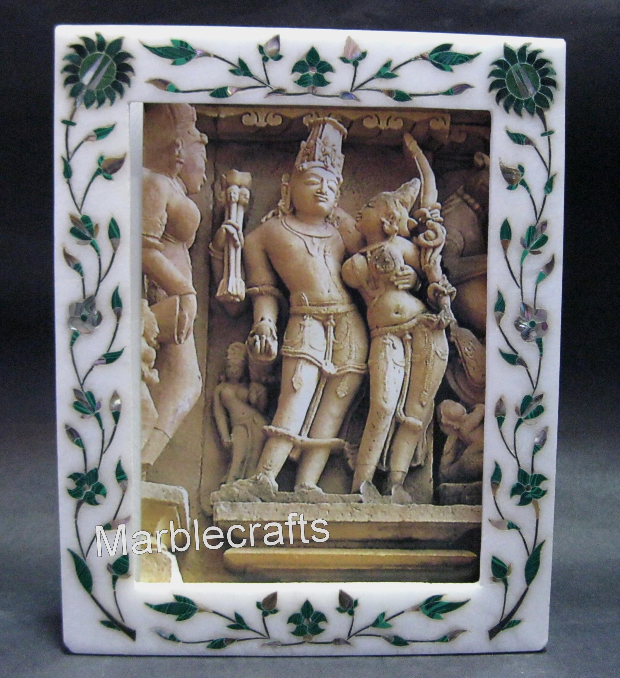 Cadre photo en malachite et marbre de luxe pour vos plus beaux souvenirs