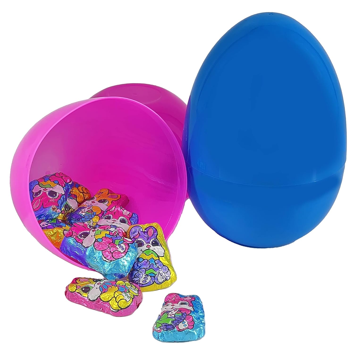 Easter Milk Chocolate Bunnies, Smooth & Creamy Party Bag Fillers, Individually Wrapped Multicolor Foils (10 Pounds (Bulk))