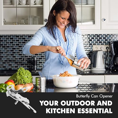 Miniatura 5 de Chef Craft Seleccionar abrelatas de mariposa 4 pulgadas chapado en níquel