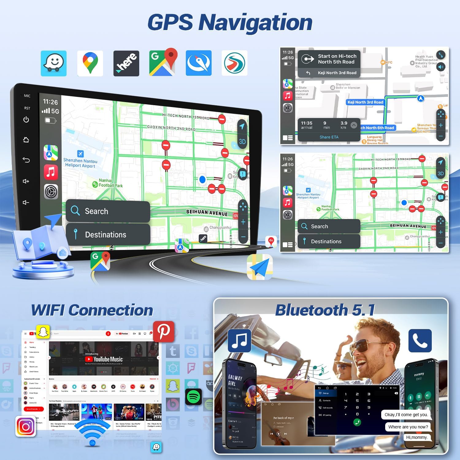 Naifay Car Stereo for Honda Civic 2006-2011 Wireless Carplay Android Auto, 2G+32G 10.1inch IPS Touch Screen for Civic Car Radio Bluetooth FM Audio Receivers GPS WiFi Backup Camera SWC+MIC