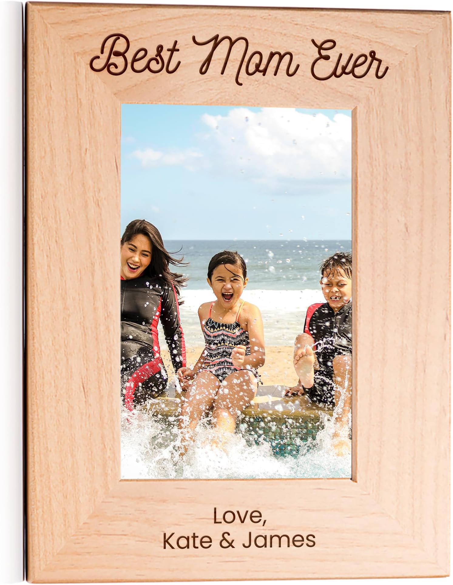Lifetime Creations Engraved Personalized Best Mom Ever Picture Frame (4" x 6" Portrait): Personalized Mother's Day Picture Frame Gift for Mom from Daughter, Son, Kids