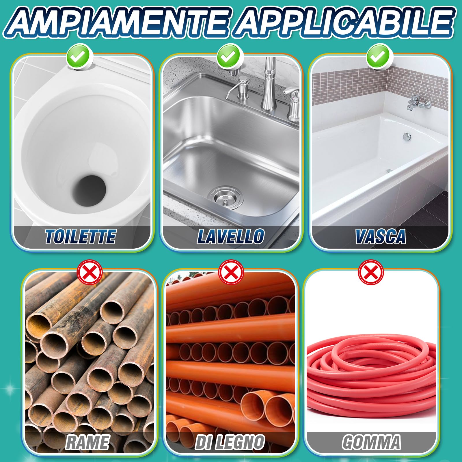 Pastiglie Cattivi Odori Scarichi, 25 Compresse Deodorante Bagno Elimina Rapidamente gli Odori per Scarichi di Fognature, WC e Lavandini, Eliminare Odore di Fogna in Bagno, Fornitura per 1 Anno