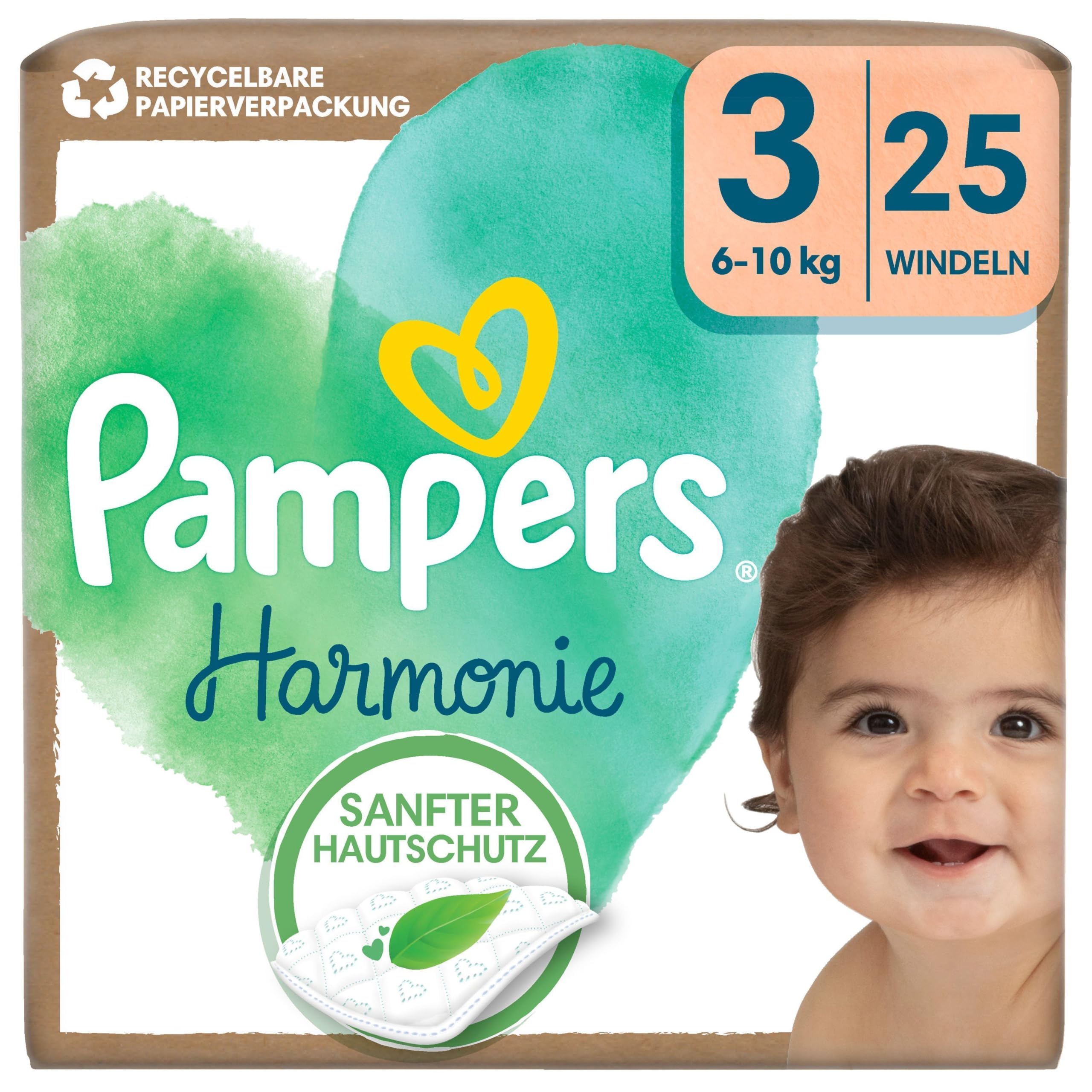 Pampers Harmonie Baby Windeln Größe 3, 25 Windeln, 6kg-10kg
