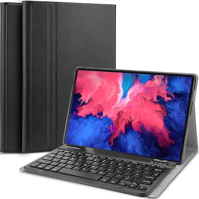 ProCase Keyboard Case for Lenovo Tab P11 11-inch Full HD Tablet 2020, Folio Keyboard Case Cover with Magnetically Detachable Wireless Keyboard Black
