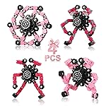 Gokeey Stocking Stuffers Fidget Toys for Teen Girls, Kids Christmas Toys Gifts for Girls Ages 3, 4, 5, 6, 7, 8, 9, 10, 11, 12 +Years Old, Pink Transformable Fidget Spinners for Women Men