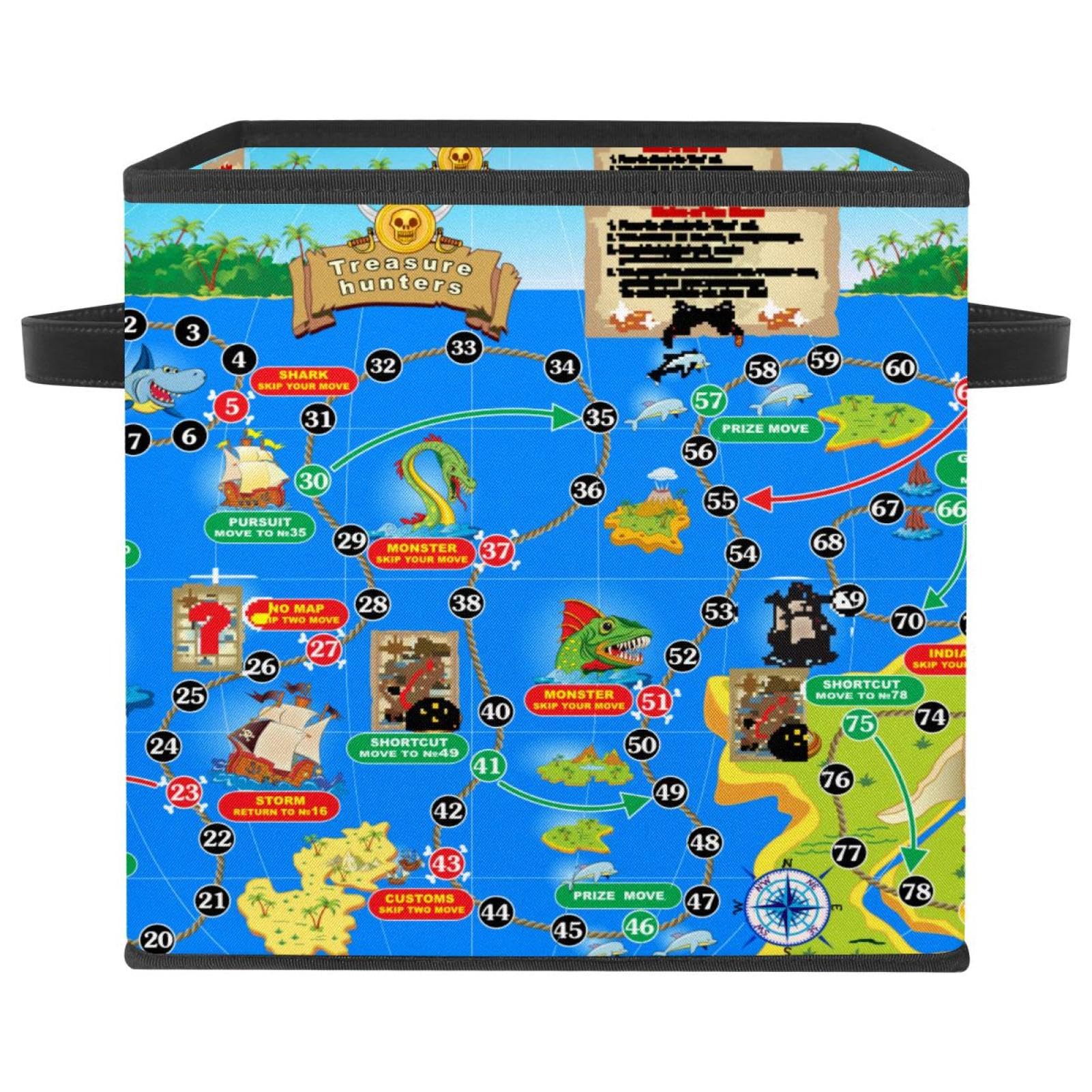 Boîte de rangement pliable cube en tissu résistant avec poignées solides