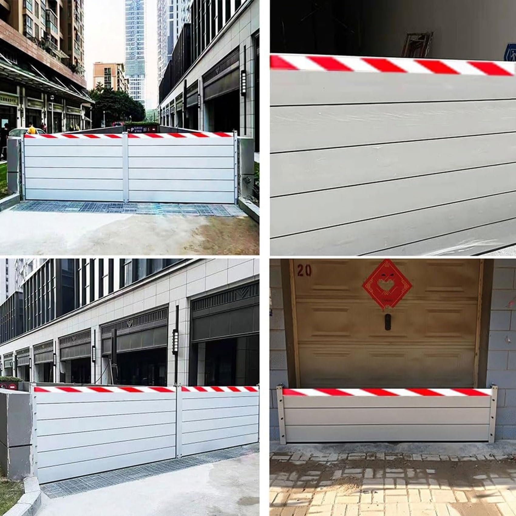 Barrera Anti-Inundaciones Para Puertas, Protección Inundaciones Para Garaje, Barrera Anti-Inundaciones De Aluminio, Barrera Reutilizable Contra Inundaciones(80x80cm)