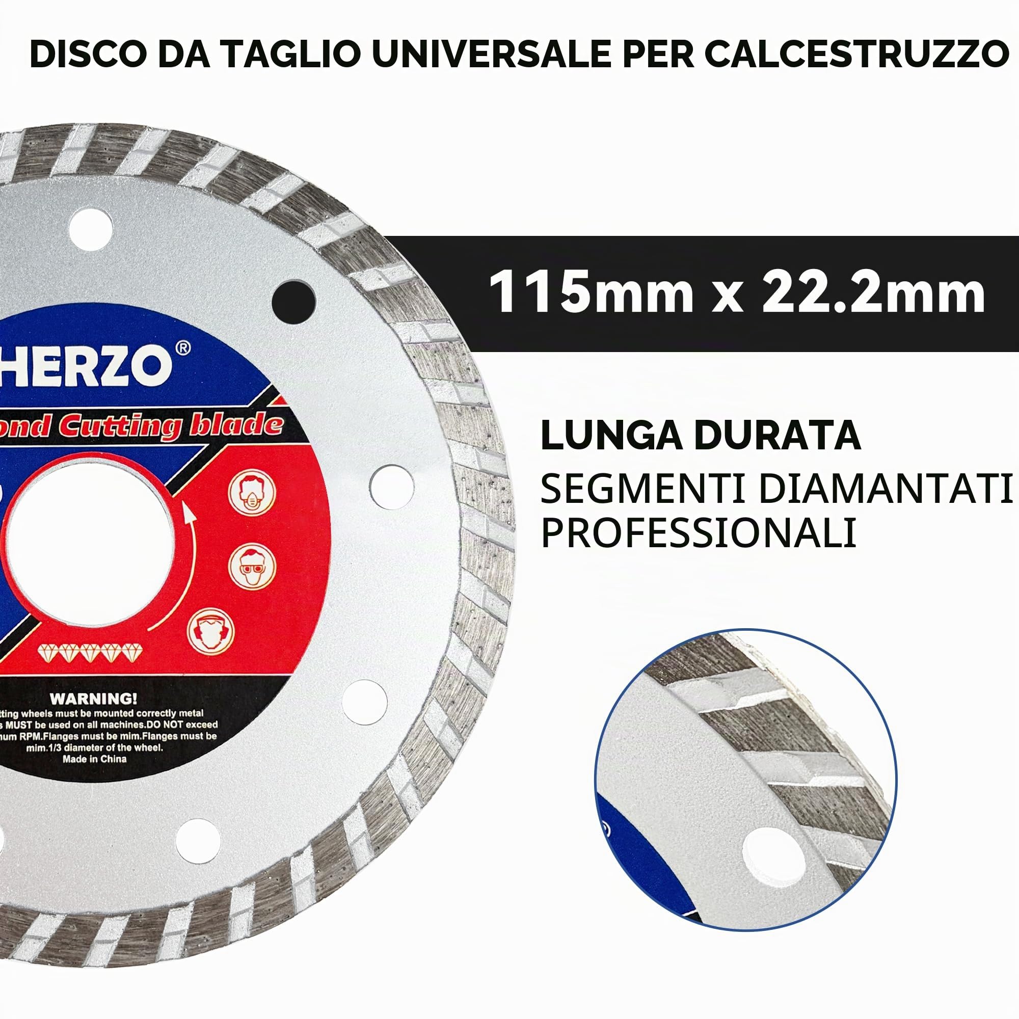 HERZO Cuffia Aspirazione con Slitta 115/125 mm