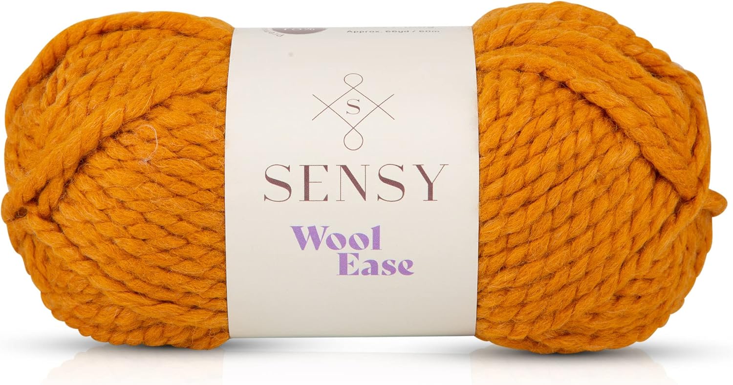 Sensy Wool Ease Yarn, 3.5 oz, 66 Yards, Gauge 6 Super Bulky