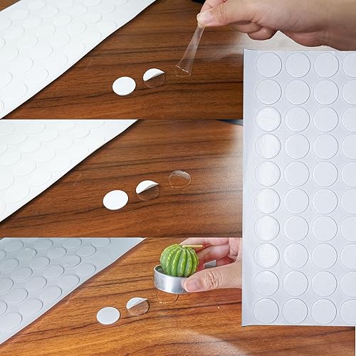 Miniatura 5 de Benkyo Puntos adhesivos de doble cara, masilla adhesiva transparente, para colgar en la pared, fotos, manualidades, globos sin clavos, extraíble,