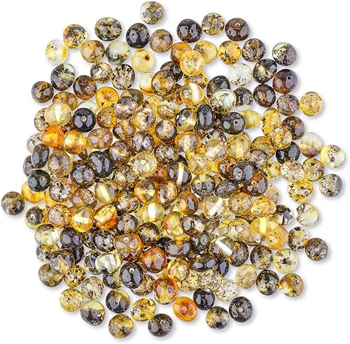Miniatura 5 de Cuentas sueltas de ámbar pulido del mar Báltico - Perforadas - 0.35 oz - 0.236-0.276 in - Mezcla