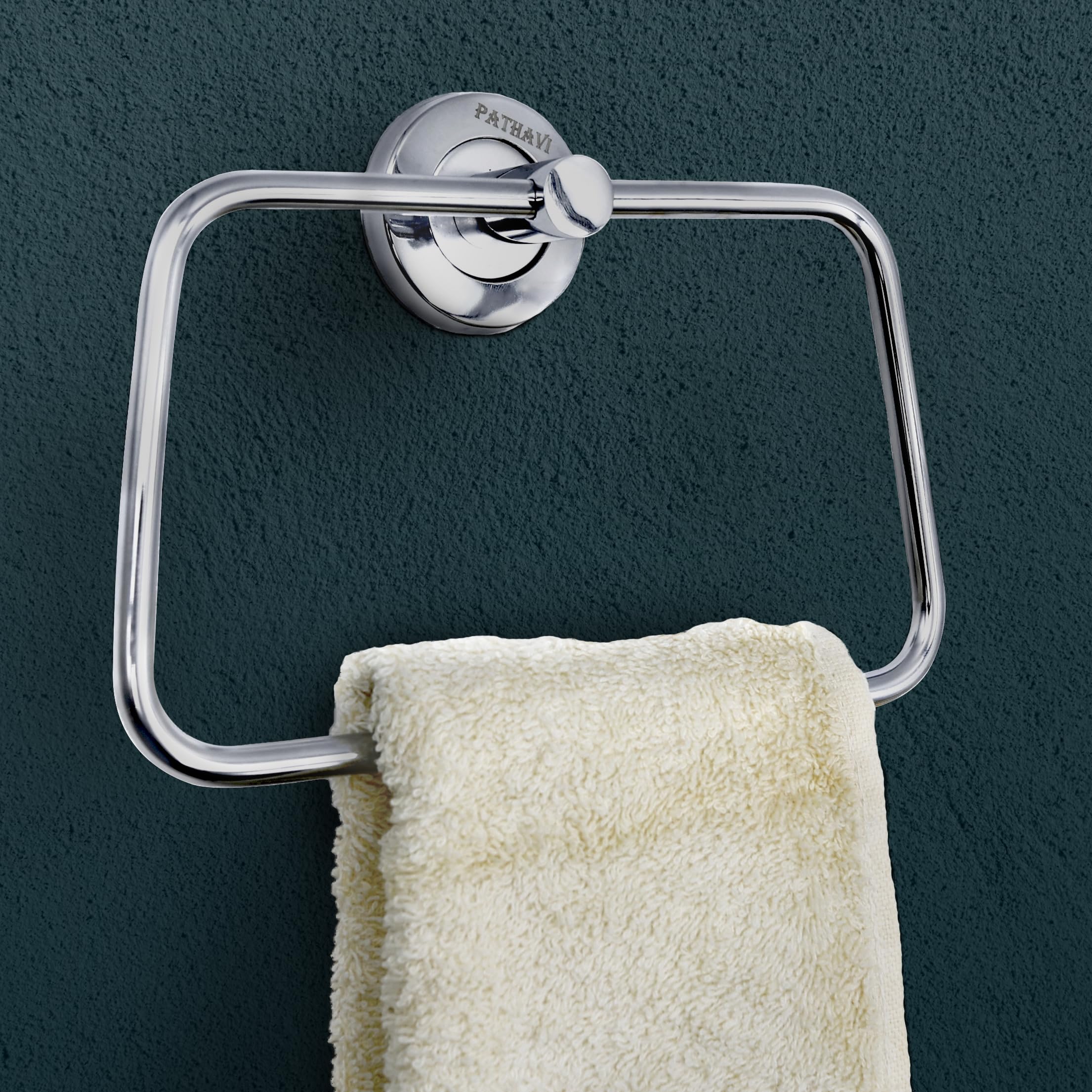 Stainless Steel Towel Holder for Bathroom | Wash Basin | Towel Hanger | Napkin Holder for Wash Basin | Towel Ring| Bathroom Accessories (Oval, Chrome Finish, Pack of 1) — Amazon image 10