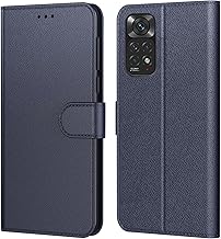 Tenphone Coque pour Xiaomi Redmi Note 11, Coque Redmi Note 11S, Etui Protection Housse Premium en Cuir PU,Fermeture Magnétique,Flip Case Compatible avec Xiaomi Redmi Note 11S / Note 11 (Book Bleu)