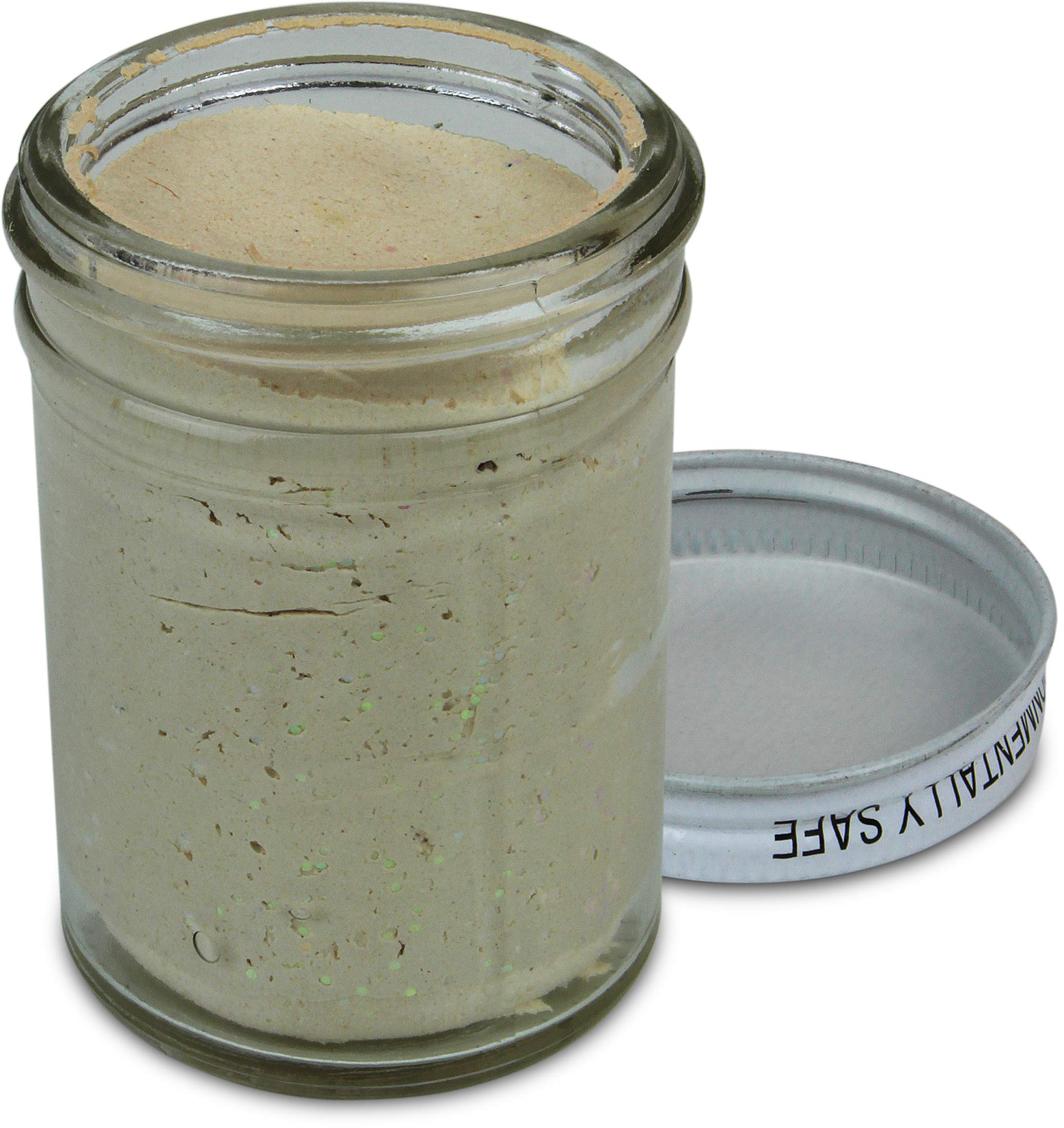 PowerBait Troutbait Trout Dough Assorted Colours with Glitter Trout Bait, Knoblauch Weiß