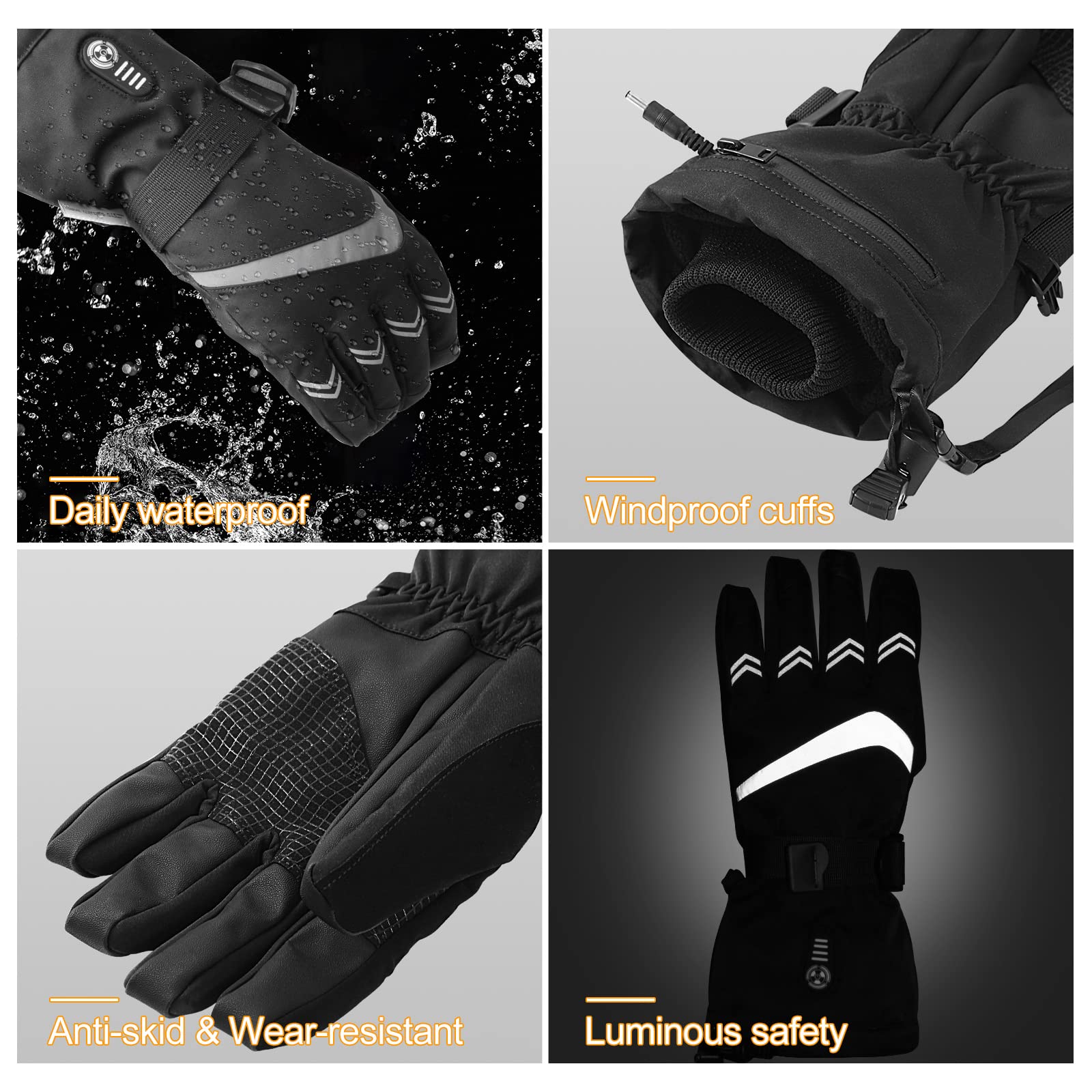 Beheizbare Handschuhe Mit Akku - 3 Temperaturstufen Für Winteraktivitäten