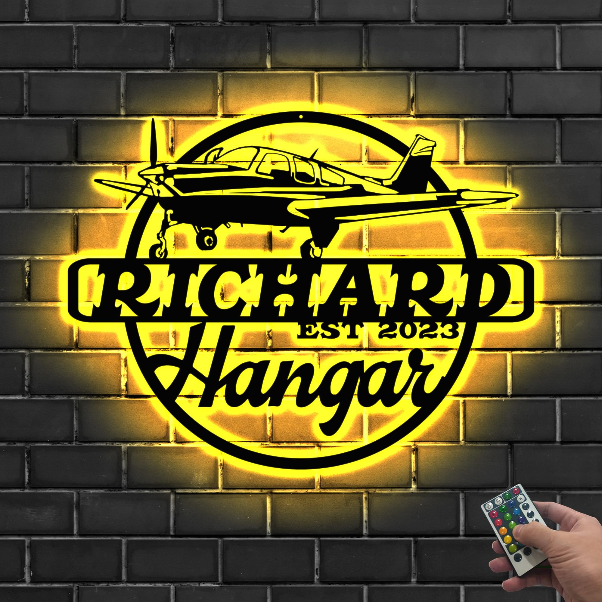 Hangar Sign Metal Wall Art, Airplane Decorative Sign - Aviation Metal Sign for Wall Decor Home Decor 27 Model-05