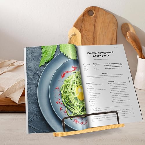 Miniatura 4 de Regalos para mamá, regalos para mamá para Navidad, soporte plegable de madera para libros de cocina, regalos para mamá de hija e hijo, soporte de