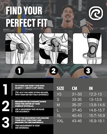 Rehband 7051 Classic 7mm V-Knee-Sleeve for Weightlifting, Competition Grade Powerlifting Knee Sleeve, Compression Sleeve for Crossfit, Squats, Gym, Colour:Black - 1 Pair, Size:Small