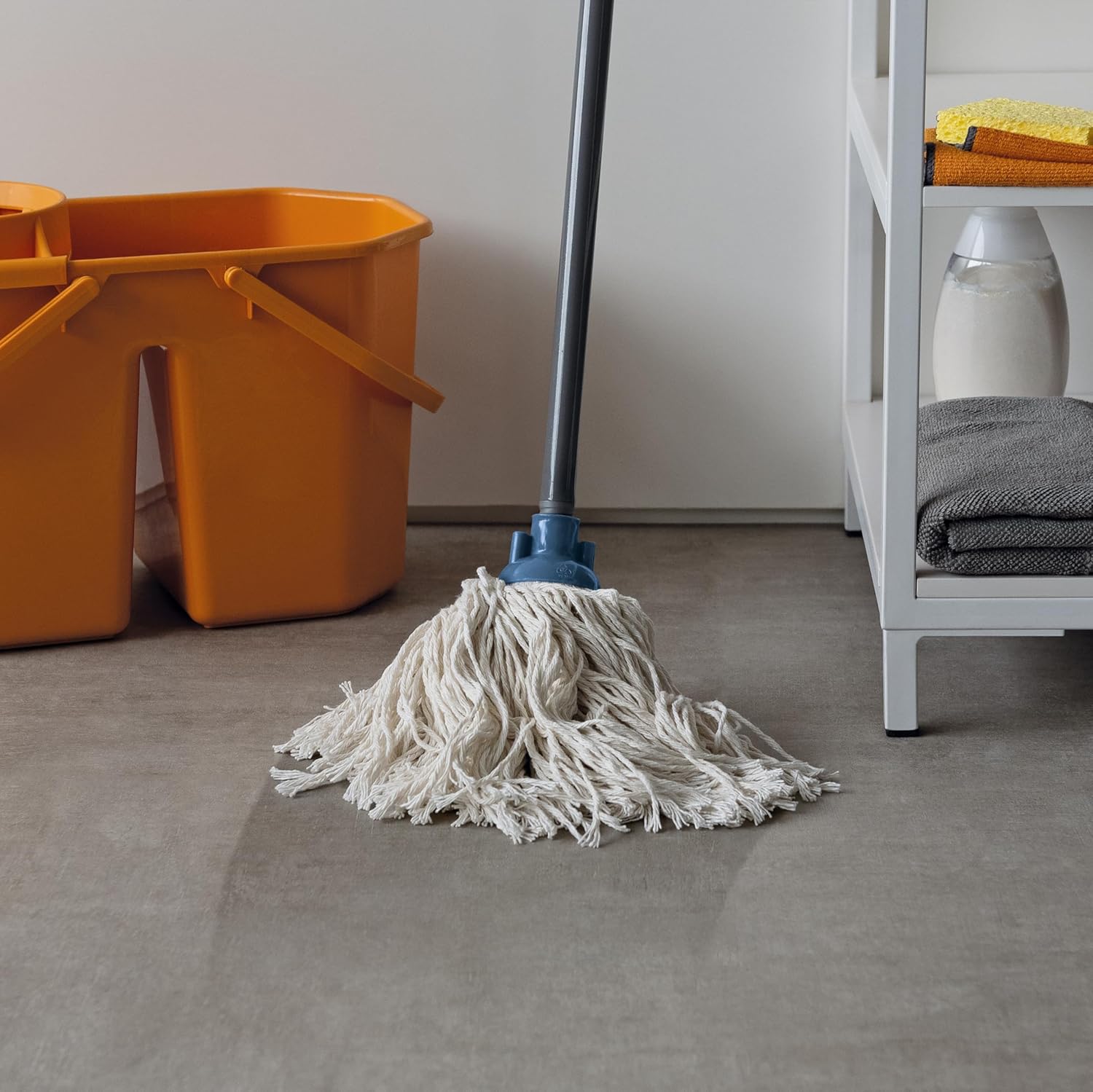 Perfetto Perfect moccioso Mop for Floors, Cotton, COCCIA Grey/ice Yarn, 8 x 8 x 28.0 cm