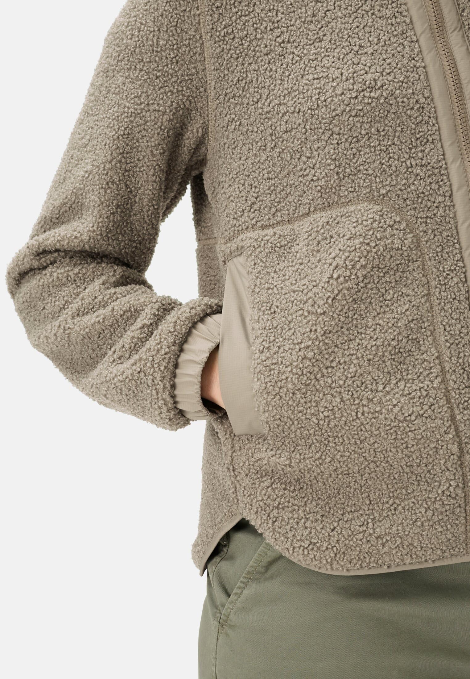 camel active Damen Polar-Fleecejacke mit Fester Kapuze