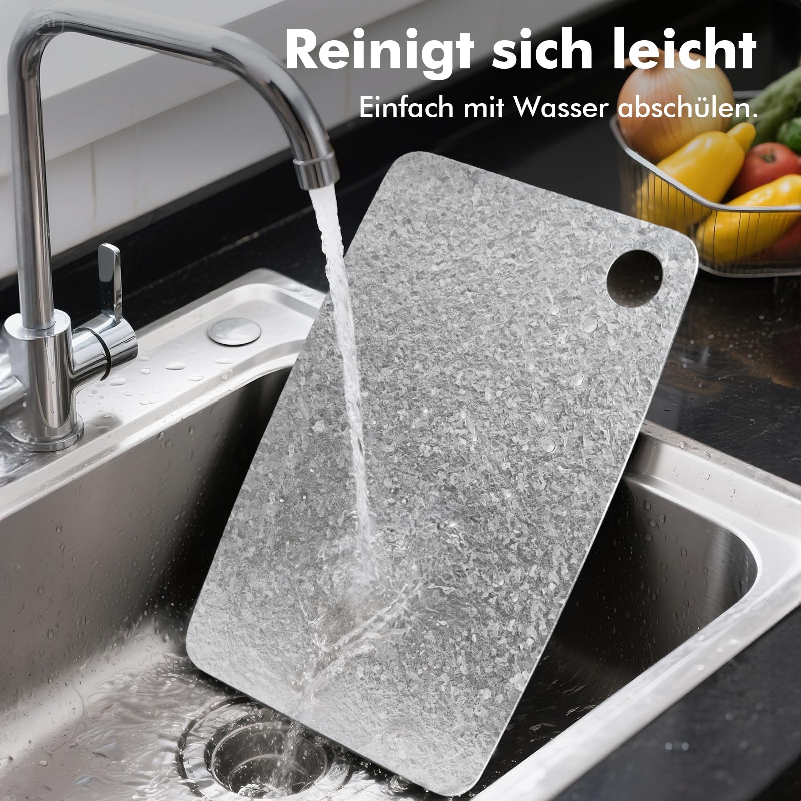 Titan-Schneidebrett, 100% reines Titan, 30 x 20 cm