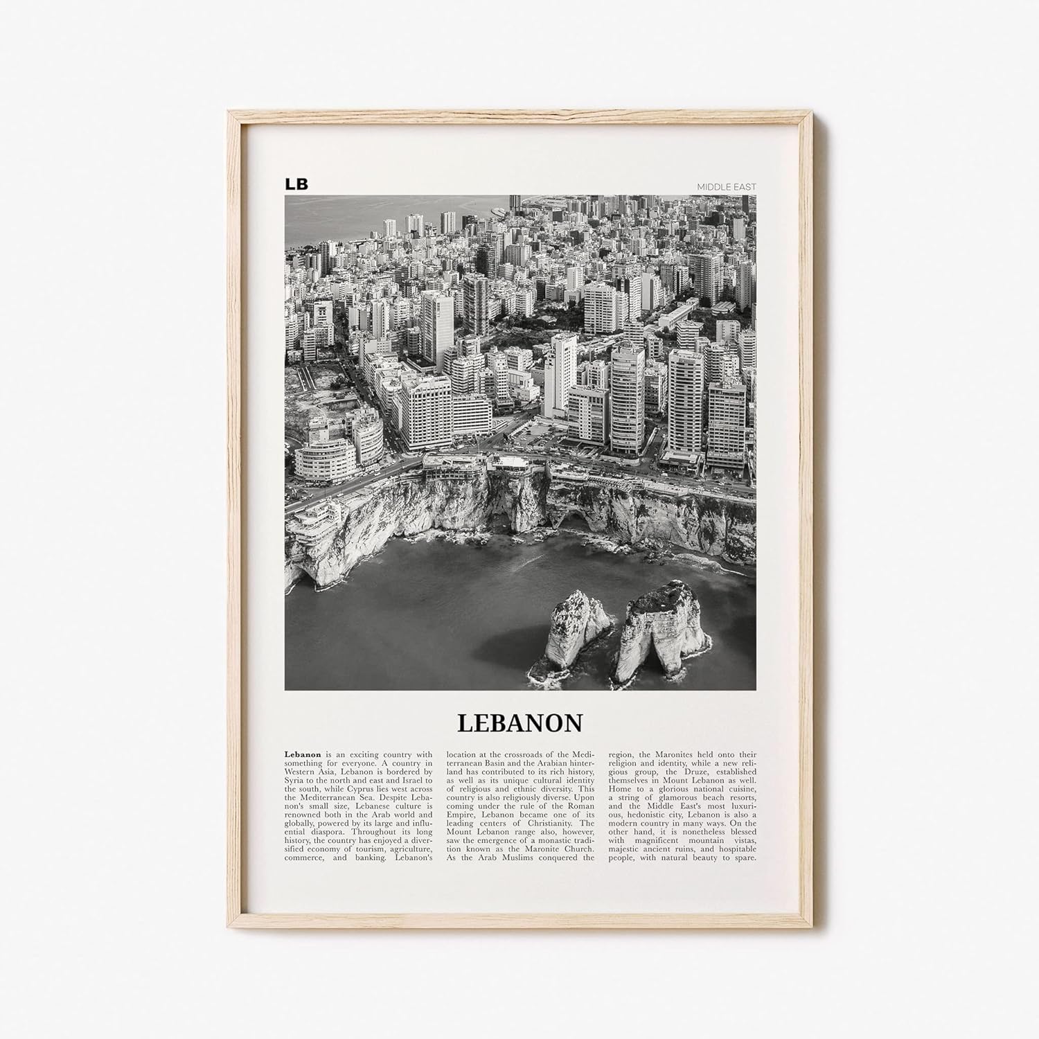 Lebanon Wall Print Cityscape, Lebanon Decor, Lebanon Wall Art, Lebanon Photo, Lubnān