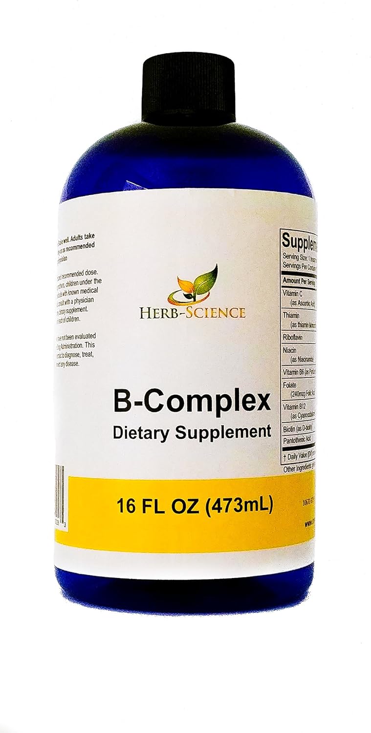 Vitamin B Complex Vitamins with Vitamin C Liquid, 16 oz All B