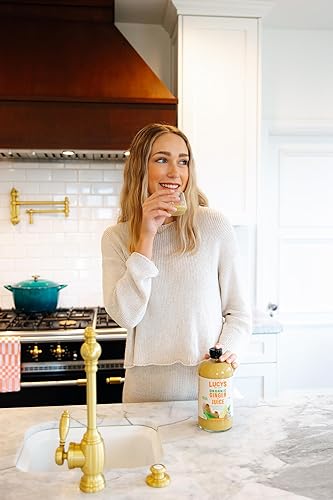 Miniatura 6 de Lucy's Propiedad familiar (hecho de fresco prensado) orgánico sin OMG 99% jugo de jengibre puro, botella de vidrio de 34 onzas