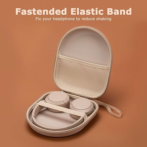 Vista 27 de Ginsco estuche portátil con bolsillo de almacenamiento para Sony MDR-XB950B1, XB650BT, Sennheiser HD202, Bose AE2w, Grado SR80.