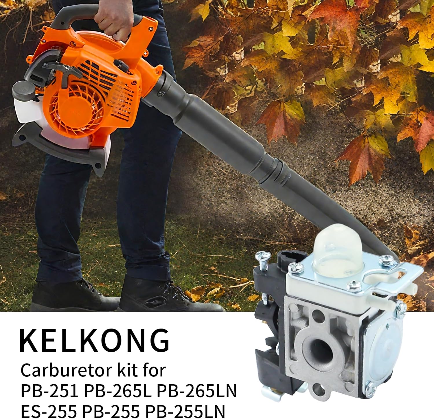 Carburetor Kit for Echo PB-251 PB-265L PB-265LN PB-255 PB-255LN ES-255 Backpack Leaf Blower, Replace Carburetor Assembly